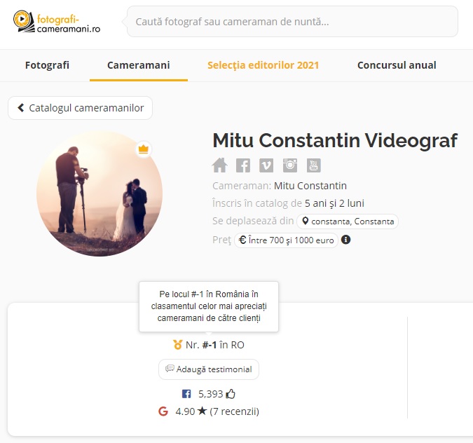 evaluarile clientilor dau roade clasament romania cameramani